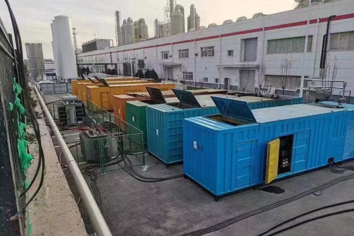 芒市发电机租赁施工现场